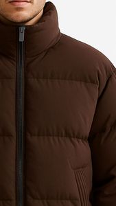 Chaqueta Acolchada de Alta Calidad Personalizada para Hombre, Servicio OEM, con Capucha, Cierre de Cremallera Frontal con Logotipo, Transpirable y Ecológica - Product Image 2