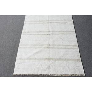 Tapis en laine blanc moderne de 2,8x10,2 pieds, patchwork turc, rectangle, support en latex, pour décoration de salon, épaisseur 10mm - Product Image 5