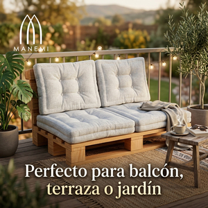 4 Cuscini Indipendenti per Divano da Giardino, 80x60 cm Seduta, 50x60 cm Schienale, Spessore 12 cm, Resistenti per Uso Esterno - Product Image 3