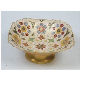 Bol à fruits en métal laiton, finition antique, style unique, décoration de table, bol à collation sucrée - Product Image 5