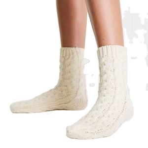 Calcetines Casuales de Invierno de Longitud Media con Logotipo Personalizado de Primera Calidad para Adultos, Transpirables, Tejidos, Cómodos, 100% Lana, para Uso Diario, por BS - Product Image 2