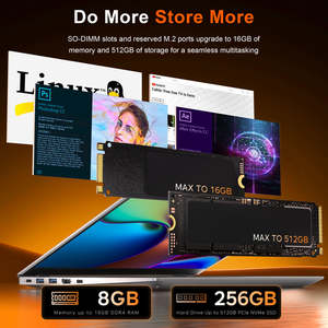 Ordinateur portable 14 pouces Intel AMD Ryzen 9 8 Go de RAM 256 Go de SSD extensible à 1 To Windows 10 144 Hz Carte dédiée américaine Haute performance Refroidissement - Product Image 2