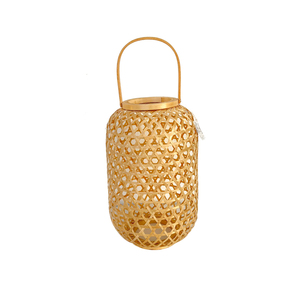Eco-Friendly Bamboo <b>Candlestick</b> Holder Handmade HNH Craft Natural Home Decoration OEM Custom Wholesale Handwoven Dye Printed - Product Image 6
