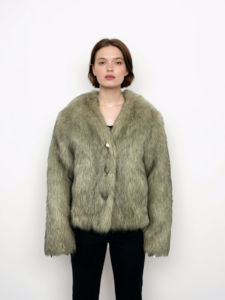 2025 nuevo diseño moderno de moda de talla grande esponjoso otoño cálido de moda Faux invierno señoras Negro Azul mujer abrigo chaqueta de piel para mujer - Product Image 5