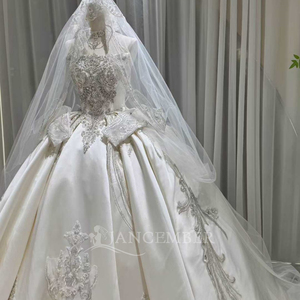 Abito <span class=keywords><strong>da</strong></span> <span class=keywords><strong>sposa</strong></span> Jancember OY024 con cristalli scintillanti, abito <span class=keywords><strong>da</strong></span> <span class=keywords><strong>sposa</strong></span> con perline, collo alto, abito a sirena, Vestido De Novia, matrimonio di lusso - Product Image 4