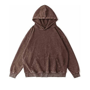 Hoodie surdimensionné de luxe personnalisé, coupe classique, en molleton épais délavé à l'acide, effet soleil, pour homme, 100 % coton, collection automne - Product Image 1