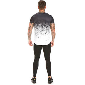 Logo personnalisé 100% coton Designer T-Shirt pour hommes solide tricoté uni grande taille vêtements pour hommes Logo avant 200 grammes poids du tissu - Product Image 3