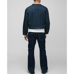 Veste en jean d'hiver pour hommes formelle sur mesure avec tissu en toile couleur unie doux confortable - Product Image 5
