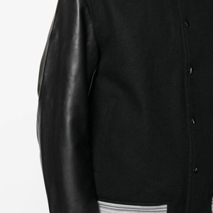 Chaqueta Bomber de béisbol Varsity Letterman para hombre, hecha de mangas de cuero y cuerpo de lana, chaqueta Varsity - Product Image 5