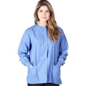Haute qualité femmes gommages médicaux formation vêtements de travail col rond manches longues bouton plus proche unisexe uniforme d'allaitement gommages - Product Image 1