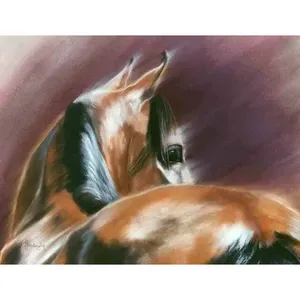 Kim McElroy Hindsight KMA008AT Equine Art Horse Accent & Decor Tile Peintures d'animaux - Product Image 1
