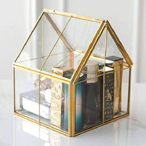 Modern Hexagonal Clear <b>Glass</b> Brass Metal Frame High Quality Customizable Size Jewelry Display Case Organizer Storage <b>Box</b> Home - Product Image 6