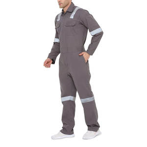 Combinaison de travail réfléchissante pour hommes uniformes combinaison industrielle en polyester/coton ensemble de vêtements de travail de sécurité - Product Image 4