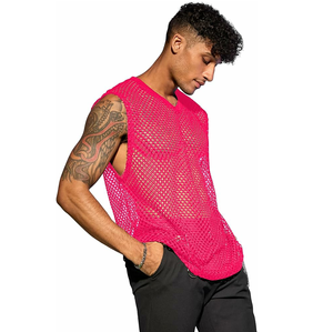 Premium Quality Casual Mesh Tank Tops for Men-Eco-Friendly Quick Dry Breathable Workout <b>Singlet</b> 100% Cotton - Product Image 1