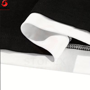 Camiseta Extra Grande para Hombre, Color Negro, Tela Suave 100% Algodón, Diseño de Cuello Redondo, Ropa Casual, Logotipo Personalizado, Pedidos al por Mayor, Primavera - Product Image 5