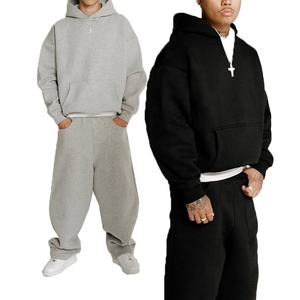 Venta Directa de Fábrica, Chándal Deportivo Informal con Capucha para Hombre, Talla Grande, Grueso, Transpirable, Ecológico, 100% Algodón, Color Sólido - Product Image 1