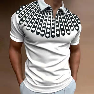 เสื้อโปโลมีซิปแขนสั้นลำลองสำหรับผู้ชายเสื้อยืดแบบสวมหัวพิมพ์ลายคอลเลกชั่นแฟชั่นใหม่สำหรับฤดูร้อน - Product Image 6