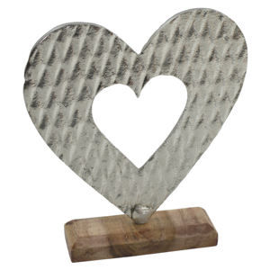 Sculpture abstraite de dessus de table en forme de coeur en laiton antique pour le bureau Sculpture de salon en métal de meilleure qualité - Product Image 1