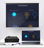 Adaptador ZLD HD 1080p VGA2HDTV, Mini Convertidor VGA a HDTV con Cable USB para PC, Laptop, Monitor, ABS