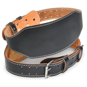 Cinturón de cuero profesional para levantamiento de pesas acolchado de piel de vaca cómodo de llevar con logotipo personalizado - Product Image 1