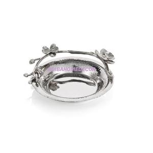 Bol de service décoratif en acier inoxydable martelé ovale moderne de haute qualité pour fruits sucrés aux noix - Product Image 1