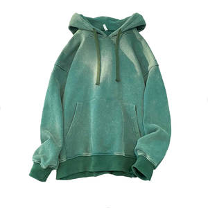 Sudaderas con capucha extragrandes con logotipo personalizado de peso pesado para hombre, sudaderas con capucha con estampado de diamantes de imitación y lavado ácido Sun Fed - Product Image 2