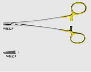 Durogrip TC HALSEY Source d'alimentation manuelle plaquée or Base d'aiguille sécurisée pour instruments de chirurgie générale Porte-aiguille - Product Image 4