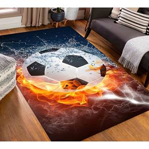 Tapis de football : Tapis sportif Feu et Eau, Tapis imprimé, Tapis doux non tissé - Product Image 2