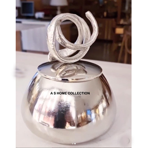 Bol en métal en aluminium pour la cuisine de forme ronde pour la décoration de la maison Cuisine et table à manger Pot à miel Lot de 3 au design moderne - Product Image 5