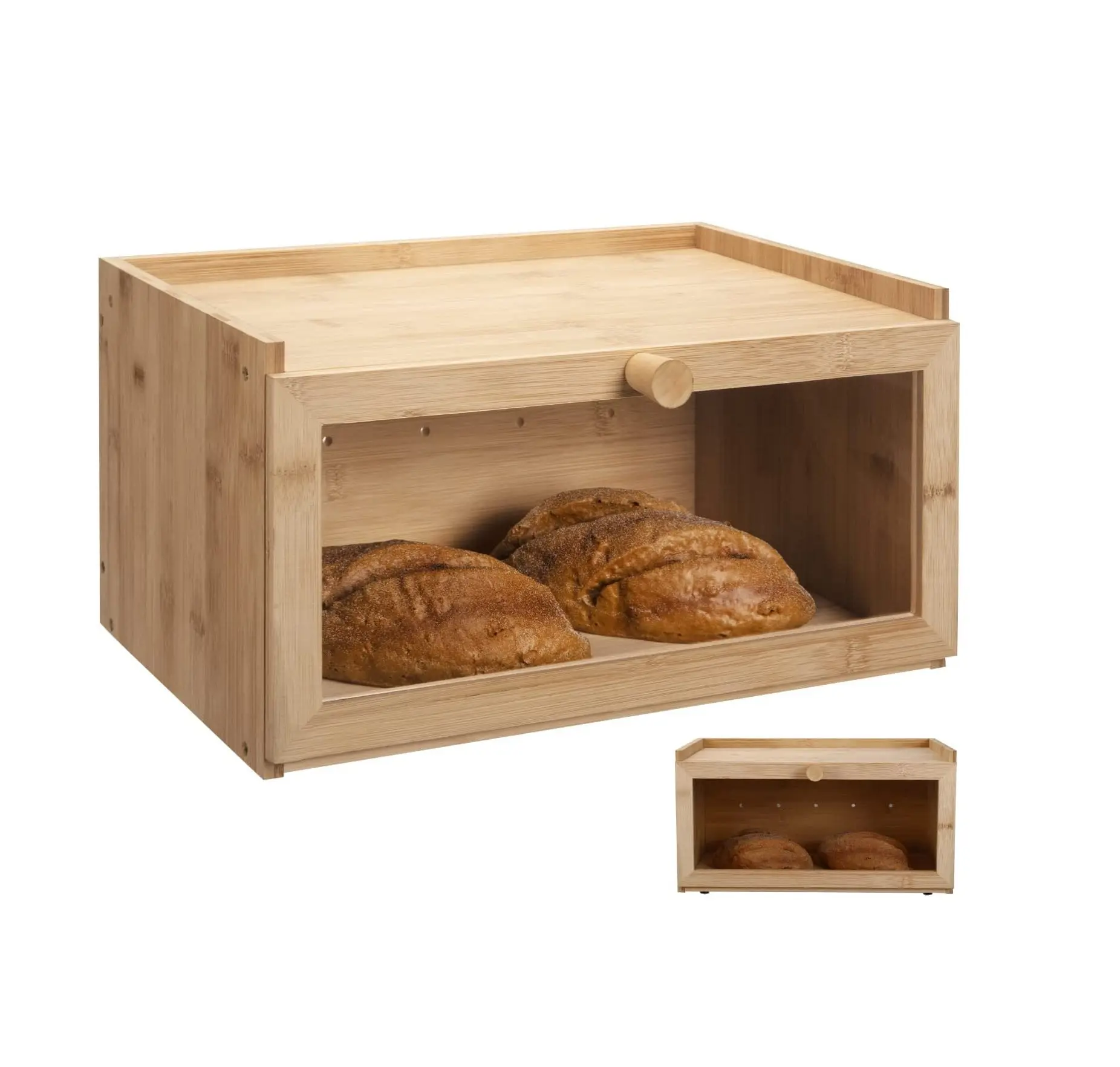 Contenitore in metallo per il pane di migliore qualità per il piano di lavoro da cucina scatola per la conservazione del pane di grande capacità