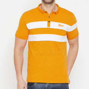 Venta caliente de los hombres cómodos para camisetas de polo Ropa de calle transpirable hecha en fábrica con mangas cortas y estampado de patrón sólido - Product Image 1
