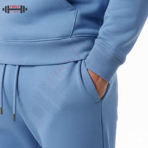 Ensemble de survêtement en molleton technique en coton 100% pour homme, surdimensionné, nouveau design, deux pièces, pantalon de jogging, sweat-shirt à capuche, français - Product Image 6