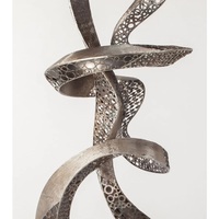 Sculpture de sol moderne Allure, figurine abstraite faite à la main, accessoires de décoration intérieure, grande statue en aluminium avec base