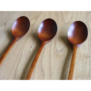 Juego de cubiertos con cabezal de mango de madera de 4 cubiertos artesanales con acabado marrón para el hogar, cocina, cafetería, restaurante y comedor al aire libre - Product Image 5