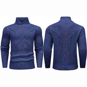 Pull en polyester respirant décontracté pour hommes avec col montant et fermeture éclair Logo personnalisable sur le devant - Product Image 1