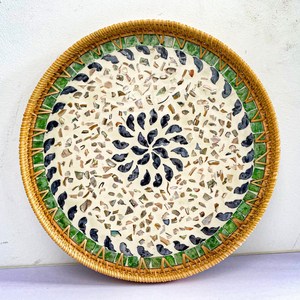 ถาดเสิร์ฟตกแต่งมุกและหวายมาใหม่สําหรับตกแต่งบ้านและตกแต่งงานปาร์ตี้ขายส่งที่ดีที่สุดในเวียดนาม - Product Image 4