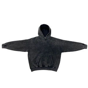 Fashion Streetwear Cotton Vintage Heavyweight Work <b>Drop</b> Shoulder Blank Pullover Hoodie Men <b>Acid</b> Wash Hoodie Unisex - Product Image 2