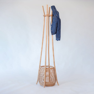 Nouveau design supports en rotin accessoires pour la maison manteau porte-vêtements avec rangement pour vêtements et manteaux - Product Image 1