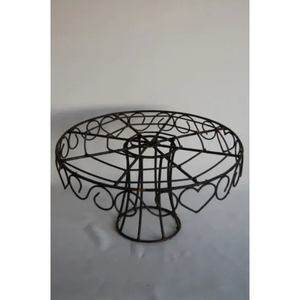 Black Finished Handmade Iron Wire Eco-Friendly Dishwasher Safe Single Tier <b>Cake</b> <b>Stand</b> for Home Wedding Birthday Parties Tabletop - Product Image 2