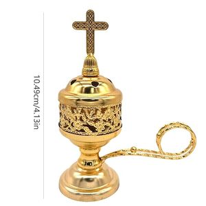Home Deco Purifiant En Laiton Dhuna Loban Brûleur Dhoop Dhuni Brûleur Sambrani Dhoop Brûleur D'encens pour Loban Porte-Encens Antique - Product Image 4