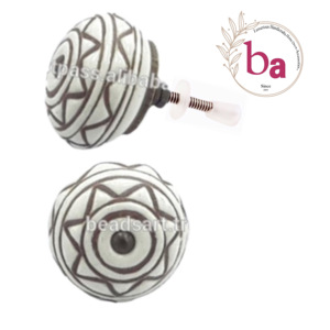 Boutons en céramique de fleurs gravées pour commode de cuisine chambre entrepôt extérieur salon Durable armoire tiroir porte poignée tire - Product Image 1