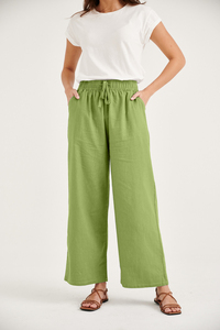 Pantalones informales holgados de lino para mujer, ropa Unisex de pierna ancha para el sudor de verano, el mejor precio de mercado, oferta del fabricante, logotipo con cordón - Product Image 4