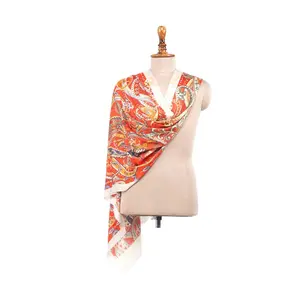 100% Export Quality Material Handmade Silk Print Scarves with Colorful Designed Printed For Women Wearing By Exporters
