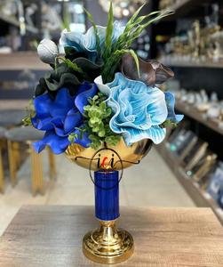 Hot Selling Decorative Tabletop <b>Iron</b> Aluminium Metal Vase with Gold Finish for Home and Wedding Decoration - Product Image 2