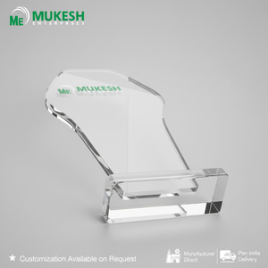 Trofeo Acrílico Grabado y Pulido Horizon Curve, Impresión Tipográfica para Premios Corporativos, Reconocimiento a Empleados, Deportes - Product Image 5