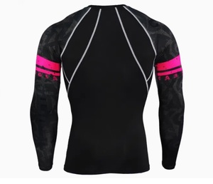 Hombres Roman MMA Rash Guard Logotipo personalizado no Gi Grappling Jiu Jitsu Rash Guard BJJ Uniformes Unisex Camisas de compresión - Product Image 4