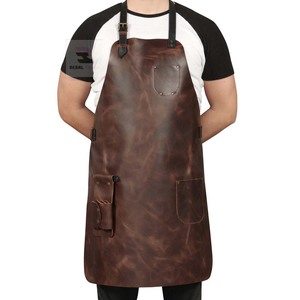 Delantal de cuero unisex con bolsillos Delantales de salón de corte de pelo profesional - Product Image 4