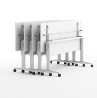 Tables de conférence et de formation pliantes en bois multifonctionnelles avec conception de raccordement combiné, durables pour le bureau