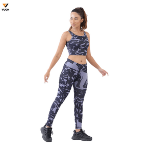 Moda lujo yoga desgaste deportivo Mujer fitness conjunto corto mujeres entrenamiento deportes conjuntos de dos piezas deporte leggings mujeres fitness conjuntos - Product Image 5