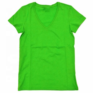 Camisetas de media manga para mujer, cuello redondo, informal, 100% algodón/poliéster, alta calidad, impresión personalizada, camisa bordada con logotipo - Product Image 1